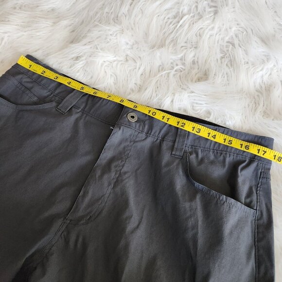 Eddie Bauer Water Resistant Hiking Pants Nylon Mens 36x32 (35x31") Gray Elastic - Picture 7 of 14
